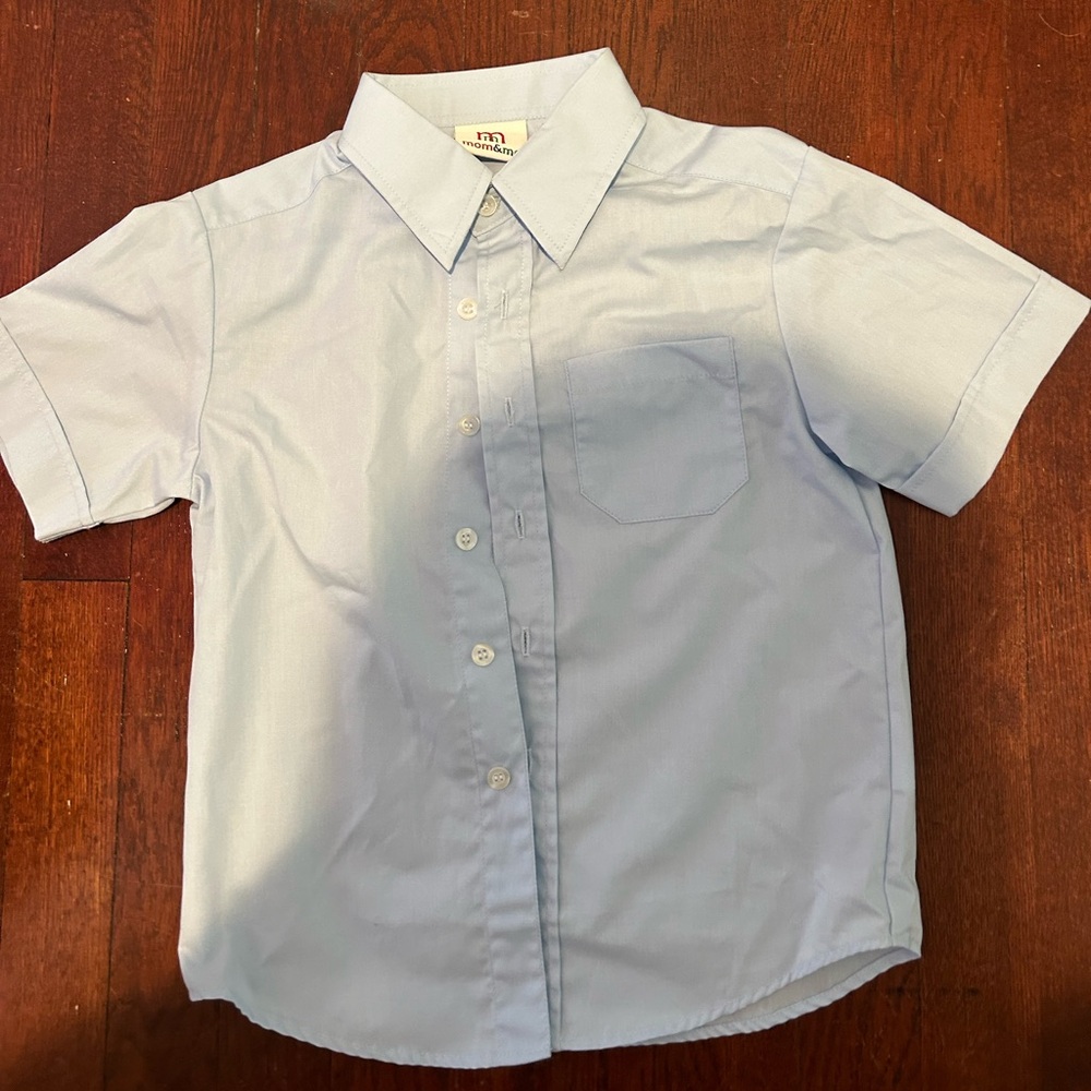 Boys Blue Mom Me Button Down Size 5